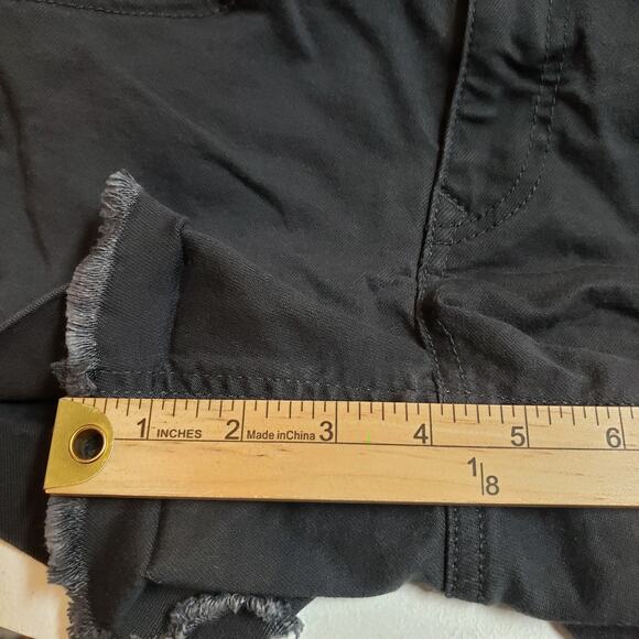 Express Shorts Hot Pants Womens 0 Stretch Mid Rise Black Cut Off Shorts Summer - Picture 5 of 9